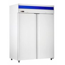 Шкаф холодильный среднетемпературный ШХс-1,4 краш. двухдверный с верхним агрегатом и крашенным корпусом объемом 1,4 м.куб.