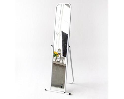 5МS-01 (белый матовый) Зеркало примерочное напольное, 480х440x1550Hмм, зерк. полотно 1500х250мм