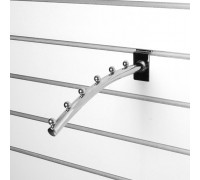 A019-300 Кронштейн наклонный изогнутый с 6-ю шариками, d=19мм, длина 300мм, хром