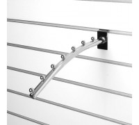 A019-350 Кронштейн наклонный изогнутый с 7-ю шариками, d=19мм, длина 350мм, хром