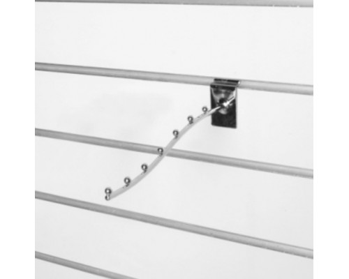 A105-350 Кронштейн изогнутый с 9-ю шариками, d=6мм, длина 350мм, хром