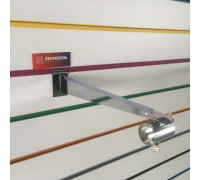 A219c Кронштейн для полки с кольцом для трубы d=25мм, длина 350мм хром