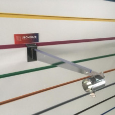 A219c Кронштейн для полки с кольцом для трубы d=25мм, длина 350мм хром