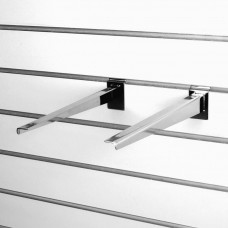 A227c Кронштейн для полки ДСП или стекло, длина 350мм (левый + правый), хром