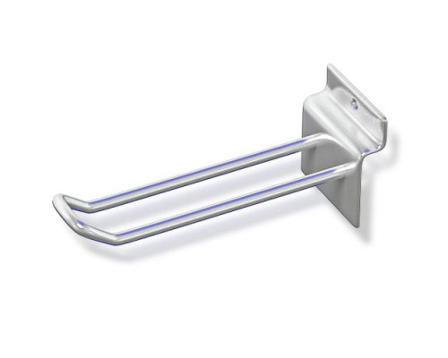 A300c Еврокрючок двойной, длина 100мм d=5mm хром