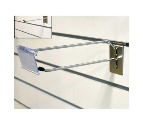 A325-300, d.5, Type 1 Крючок одинарный под ценникодержатель (А327-А328) длина 300 мм, d=5mm, хром