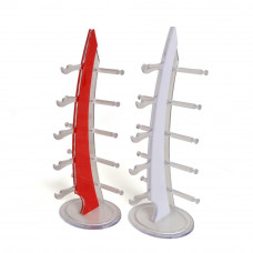 D-824-5 (1 элемент) Стойка для очков, вместимость 5шт., H=340мм, красные, белые