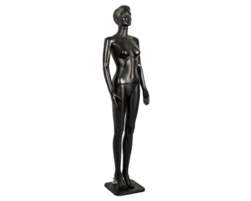 MDb-01 Манекен женский, чёрный, с лицом, 178, 82-60-86