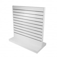 GI-1200 Гондола I-образная напольная белая, 1241*604*1325 мм, (МДФ/ ДСП), шаг паза100 мм