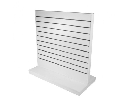 GI-1200 Гондола I-образная напольная белая, 1241*604*1325 мм, (МДФ/ ДСП), шаг паза100 мм