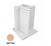 GX-400 Гондола X-образная напольная светлый бук, 618*618*1282 мм, ( МДФ/ ЛДСП),, шаг паза 100 мм