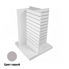 GX-600 Гондола X-образная напольная серая, 918*918*1282 мм, ( МДФ/ ЛДСП),, шаг паза 100 мм