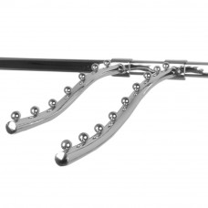 I008-350 Кронштейн изогнутый на овальную трубу с 7-ю шариками, L=350мм, d=19мм, хром