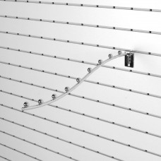 K105-350 Кронштейн изогнутый (тонкий) с 9-ю шариками, 350мм, хром