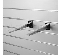 A226c Кронштейн для полки ДСП или стекло, длина 300мм (левый + правый) хром