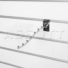 A105-250 Кронштейн изогнутый с 7-ю шариками, d=6мм, длина 250мм, хром