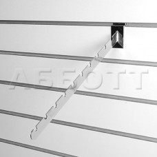 A110 Наклонный держатель с 10-ю выемками, длина 400мм, хром