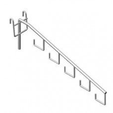 FG7-112/250 Кронштейн наклонный с 5-ю крючками, 250мм, хром