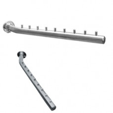 RU-03 Кронштейн прямой с 9-ю штырьками с правым углом L=400мм, хром