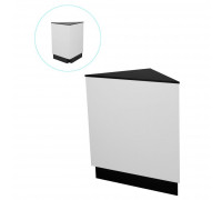 MDC Прилавок черный/белый - угловой соединительный элемент