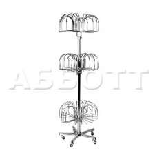 3F-60RING Стойка для шапок на 60 шт, H=1550мм. хром (2 эл.)