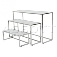 AST-07/900 (черный муар) Столик демонстрационный малый, столешница ЛДСП, 900Lх300Hх400Dмм