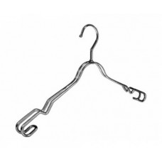 WL165AS Вешалка двойная для верхней одежды, покрытие - прозрачное, L=38см