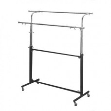 Z2-006 Вешало "Фонтан" с 2-мя переклад.(маленькие колеса), L=1200-2100мм, H=750-1800мм, черное