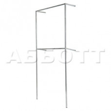 AST-11 (хром) Вешало для одежды пристенное двухуровневое, 1200Lx2300Hx300Dмм