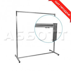 AST-ES* (нео-хром) Вешало для одежды напольное одинарное, 1200Lх1200Hx525Dмм