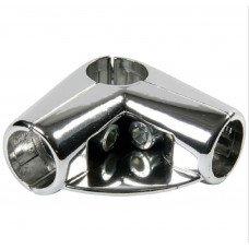 Z-UNO-chr-06 Зажим угловой для труб в 4-х напр. с полкой