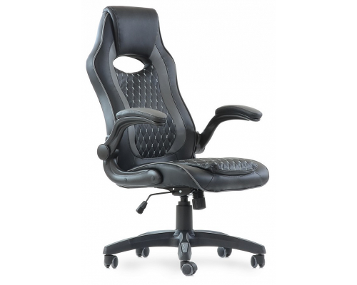 Кресло К-37 черно-серое