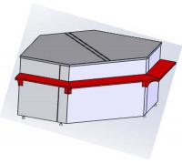 Расчетный стол для витрин Ариэль ВС-3-УН угол наружный