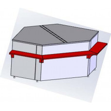 Расчетный стол для витрин Титаниум ВС-5-УН угол наружный