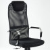 Кресло Barneo K-118 для персонала черная ткань, черная сетка, газлифт 3кл