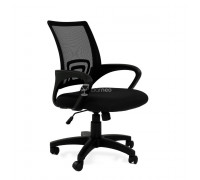 Кресло Barneo K-695 черная ткань, черная сетка, газлифт 3кл