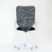 Кресло Элегия, белый пластик, сетка чернаятемно-серая, с подлокотниками, ALN