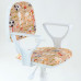 Кресло Форум 2 детское белый пластик ткань мишкабежевое с подлокотниками ALN