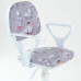 Кресло Форум 2 детское белый пластик ткань шариксерое с подлокотниками ALN