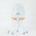 Кресло Форум детское белый пластик ткань мишкабежевое без подлокотников ALN