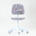 Кресло Форум детское белый пластик ткань шариксерое без подлокотников ALN