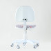 Кресло Форум детское белый пластик ткань шариксерое без подлокотников ALN