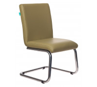 Кресло Бюрократ CH-250-V зеленый эко.кожа полозья металл серебристый