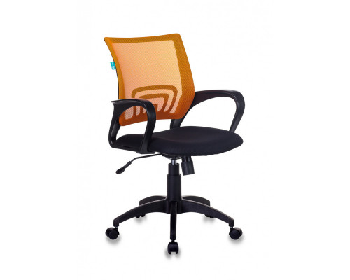 Кресло Бюрократ CH-695N оранжевый TW-38-3 сиденье черный TW-11 сетка/ткань крестовина пластик