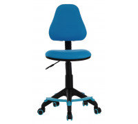 Кресло детское Бюрократ KD-4-F голубой TW-55 крестовина пластик подст.для ног