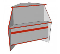Эконом прилавок рабочий угловой наружный 700х700х900мм