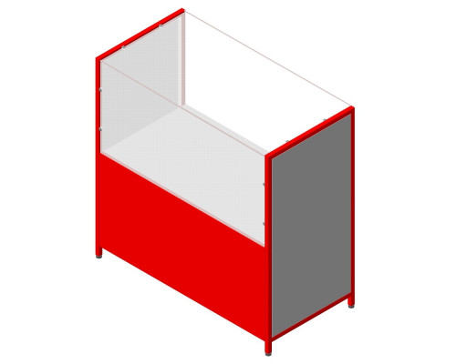 Прилавок остеклённый Прим 1000х460х1000 мм