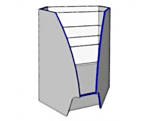 Витрина Мистраль угол внутренний