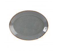 Тарелка овальная Porland 180 мм темно-серая