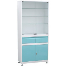 Шкаф 2-ух створчатый ШММ-2-Р-2-Ц с рег опорами с выдвижными ящиками светло-зеленый